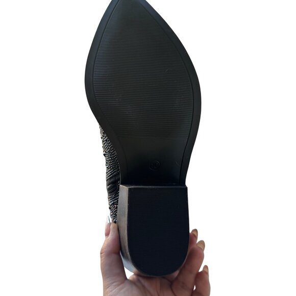 New without Box Western Black Sparkle Rhinestone Wide Calf Cowboy Boots - Picture 14 of 15